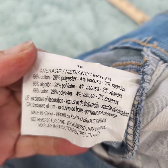 Gloria Vanderbilt Amanda Pull On Slim Leg Classic Rise 16 Average Jeans - Picture 10 of 10